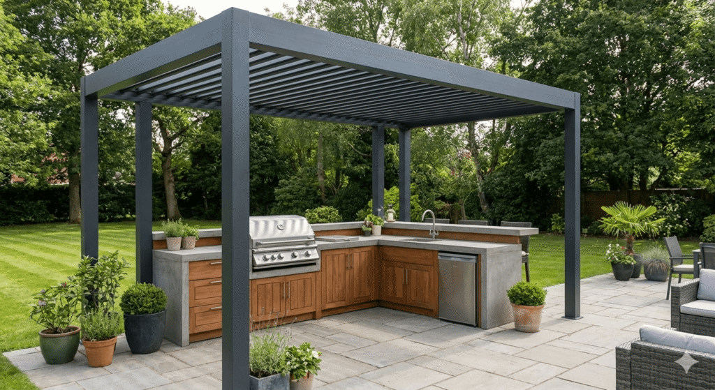 פרגולה למטבח חוץ